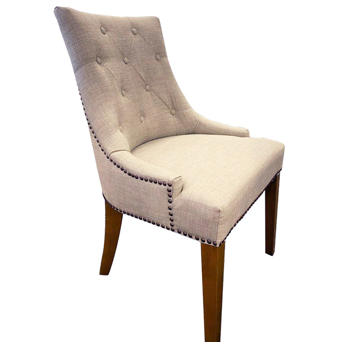 Monaro Upholstered Dining Chair  Beige