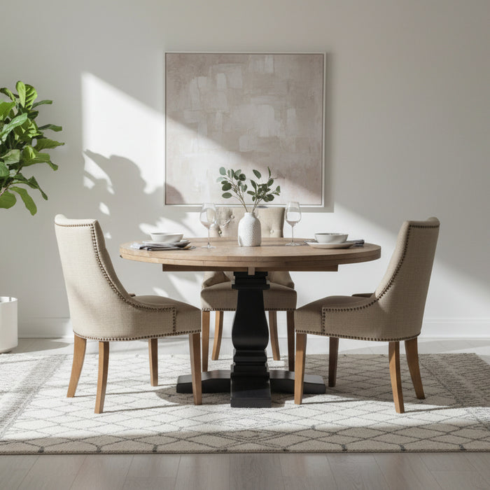 Monaro Upholstered Dining Chair  Beige