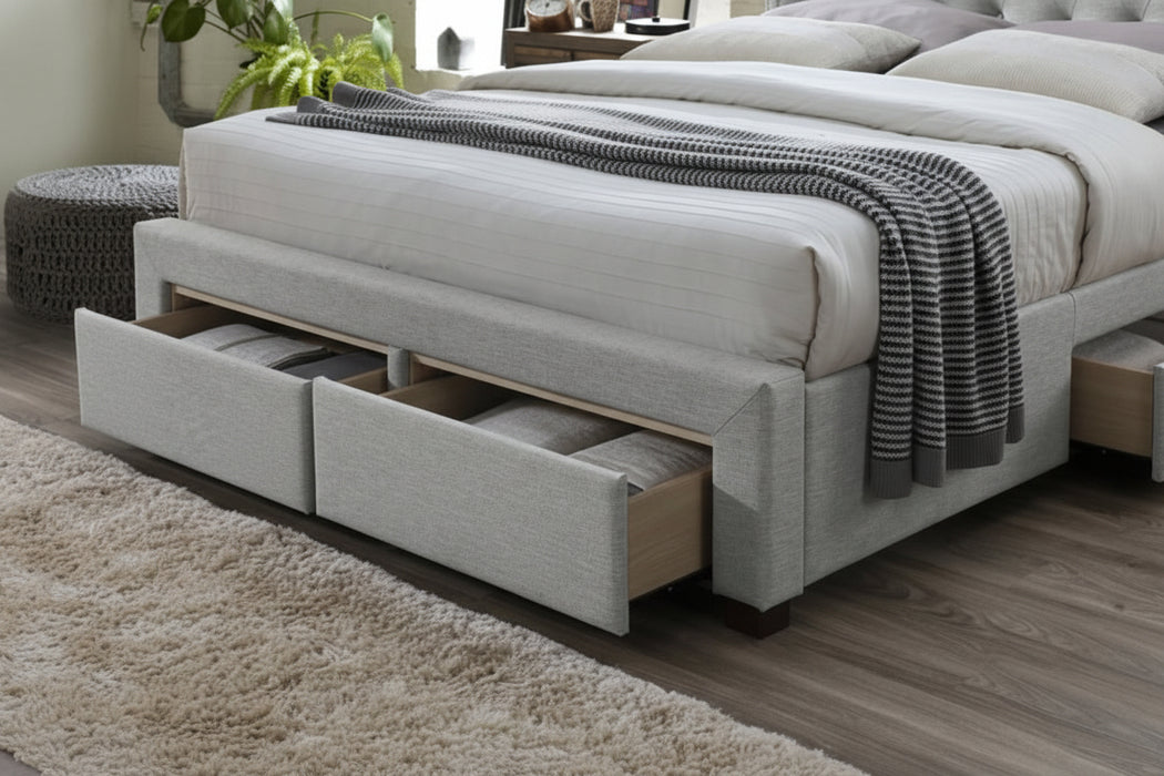 Calista King Bed with 4 Drawers