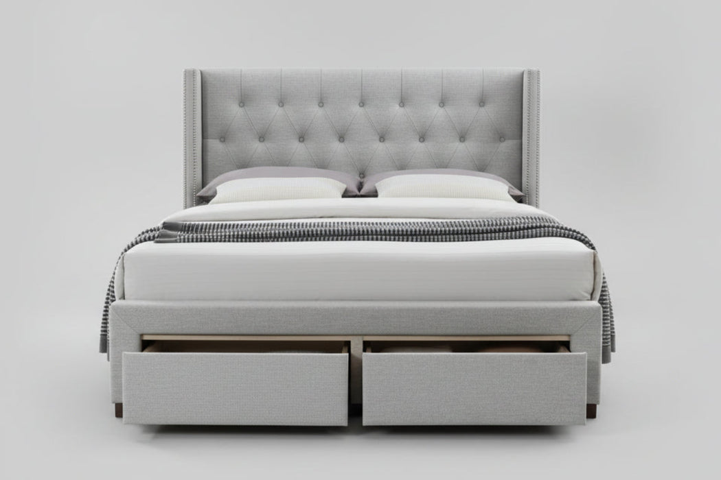Carla Double Bed with Drawers