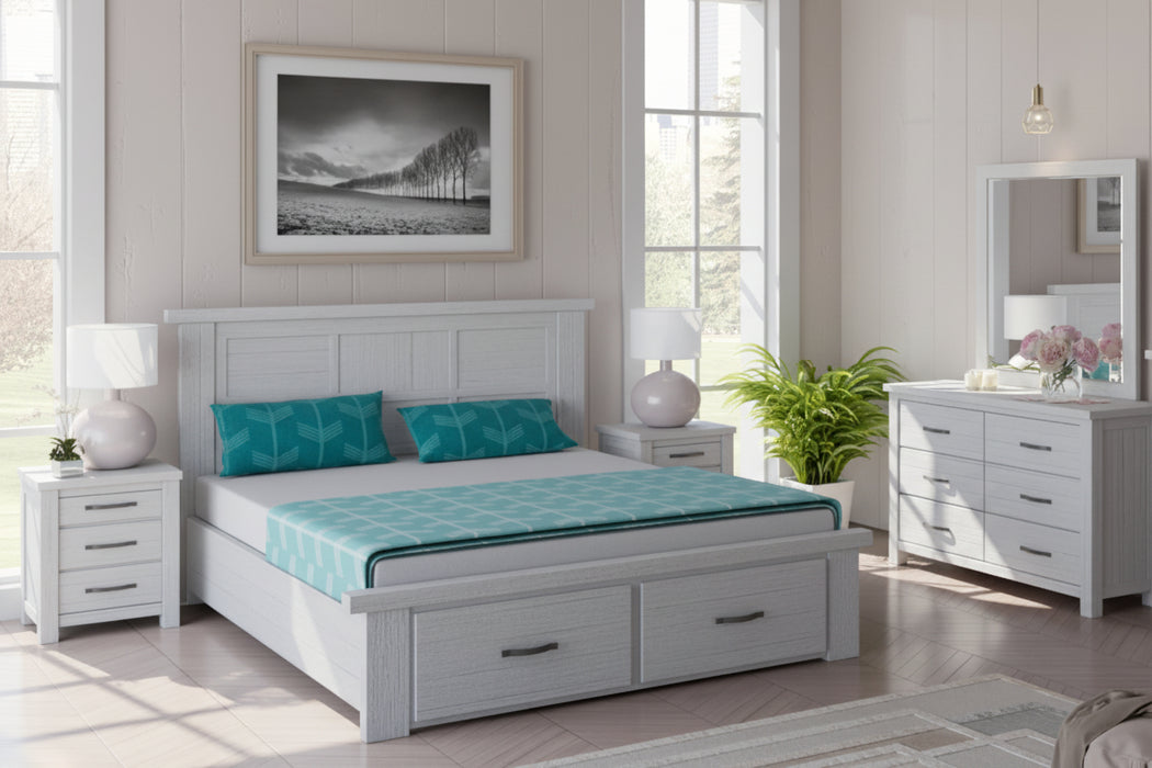 Florida 3 Drawer Bedside Table