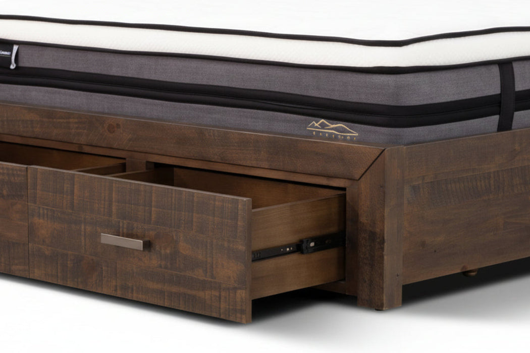 Sedona King Timber Bed with Storage