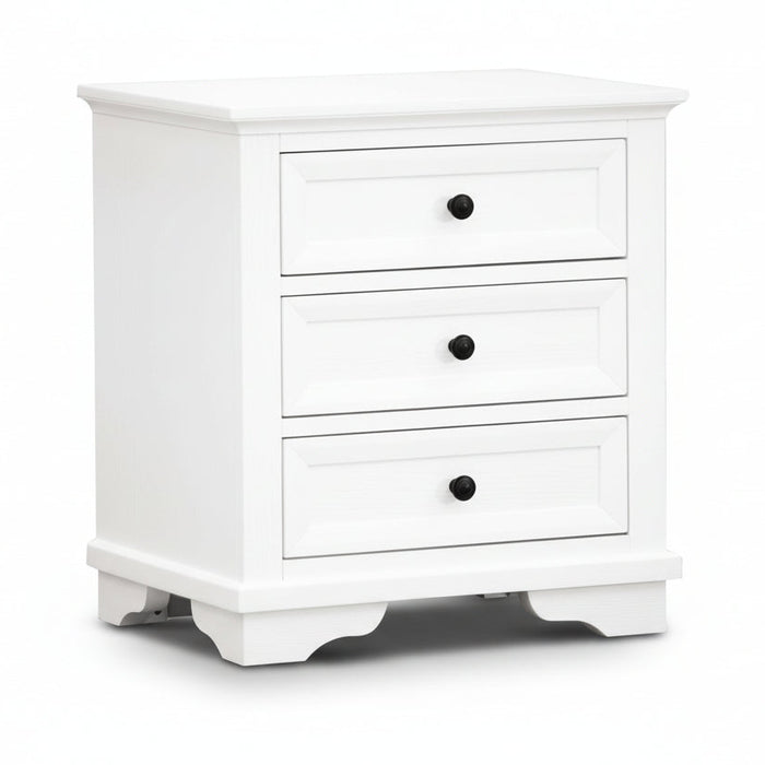 Sala 3 Drawer Bedside White