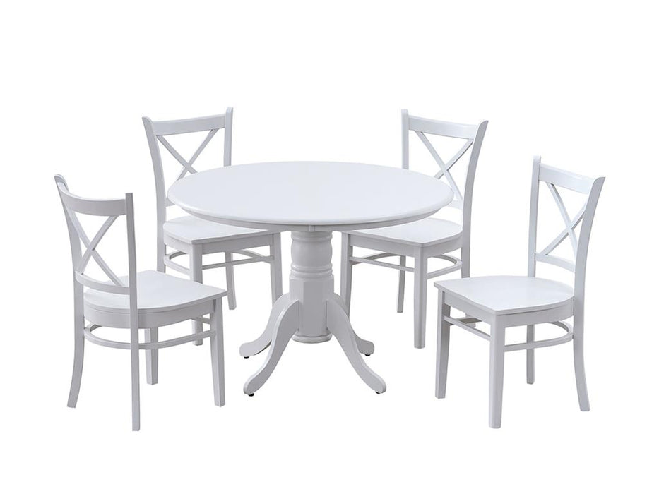 Cairns 5 Piece Dining Set White – Hamptons Style - Sydney Dining