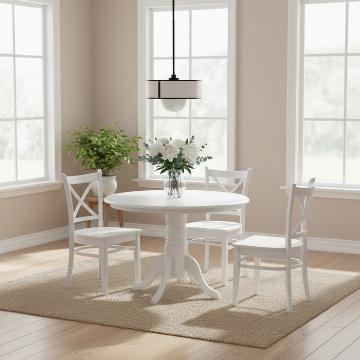 Cairns 5 Piece Dining Set White – Hamptons Style - Sydney Dining