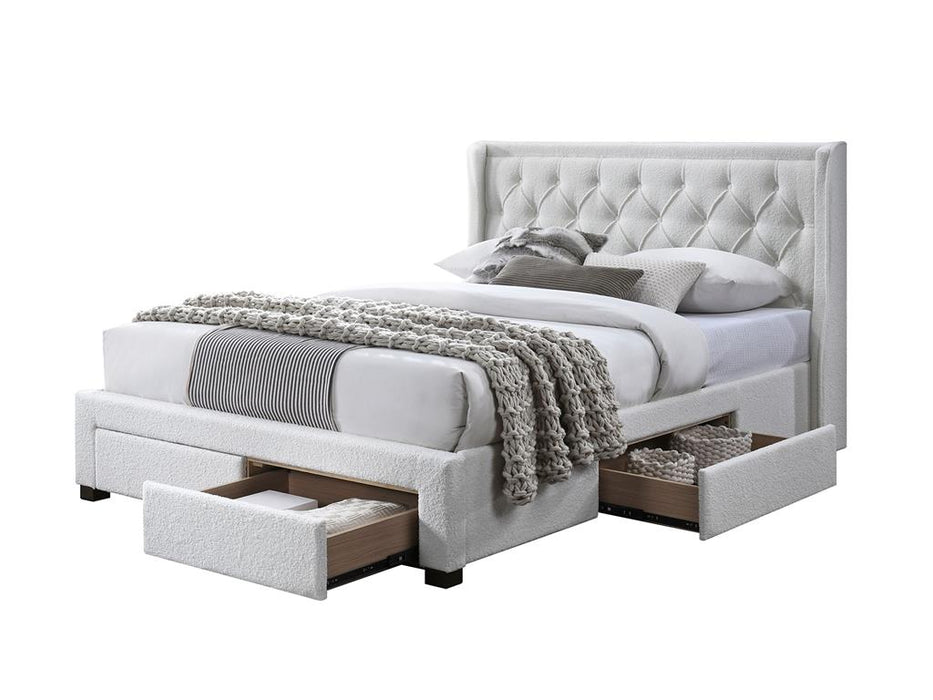 Jackson 4 Drawer Queen Bed - Ivory