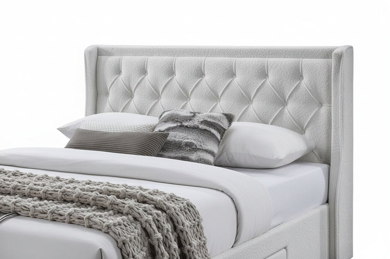 Jackson 4 Drawer Queen Bed - Ivory