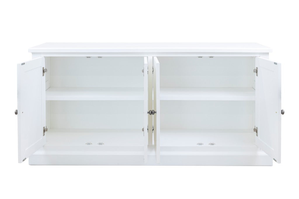 Port 4 Door Buffet in White , 180cm