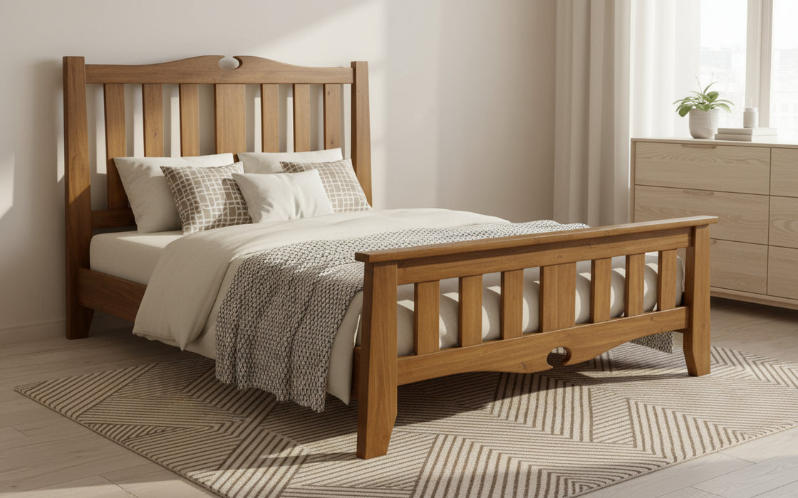 Fedra Wooden King Bed Frame