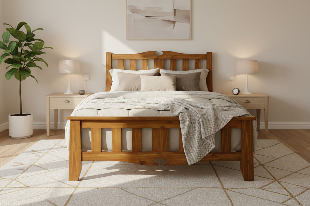 Fedra Wooden King Bed Frame