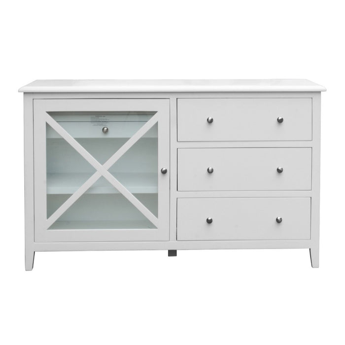 140cm Hampton White Sideboard Buffet