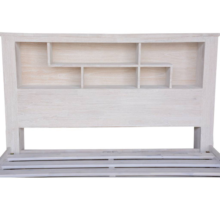 Manly Beach Queen Bed - Brushed White Wash