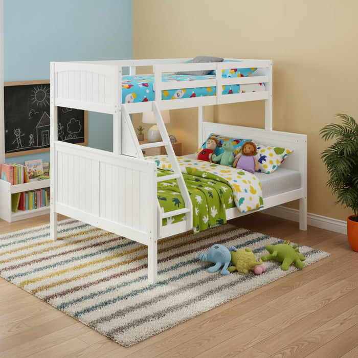 Neves Single Over Double Bunk Bed – White