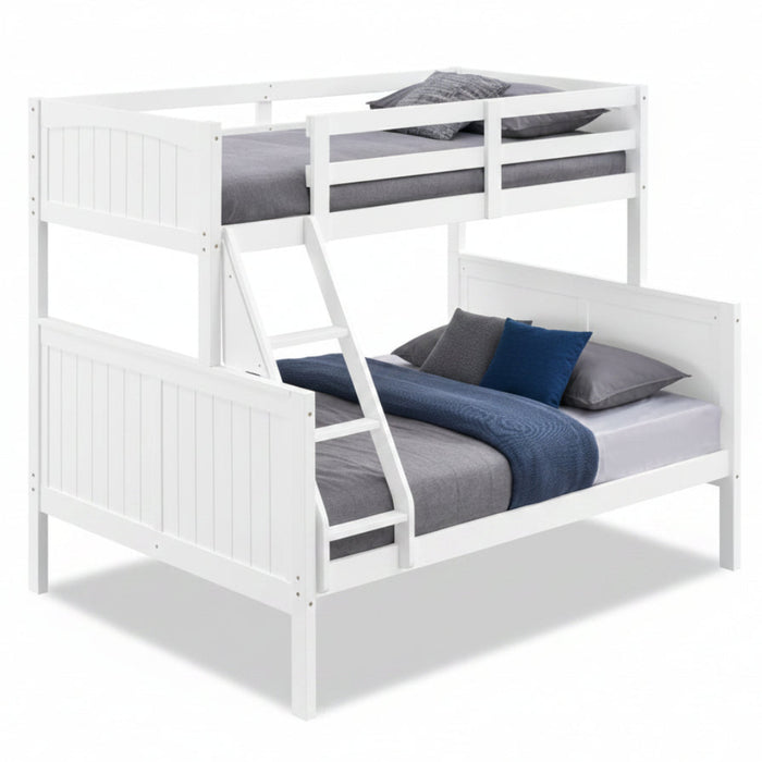 Neves Single Over Double Bunk Bed – White