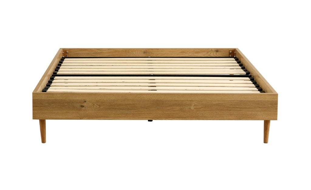 Petra Queen Bed Base - Oak