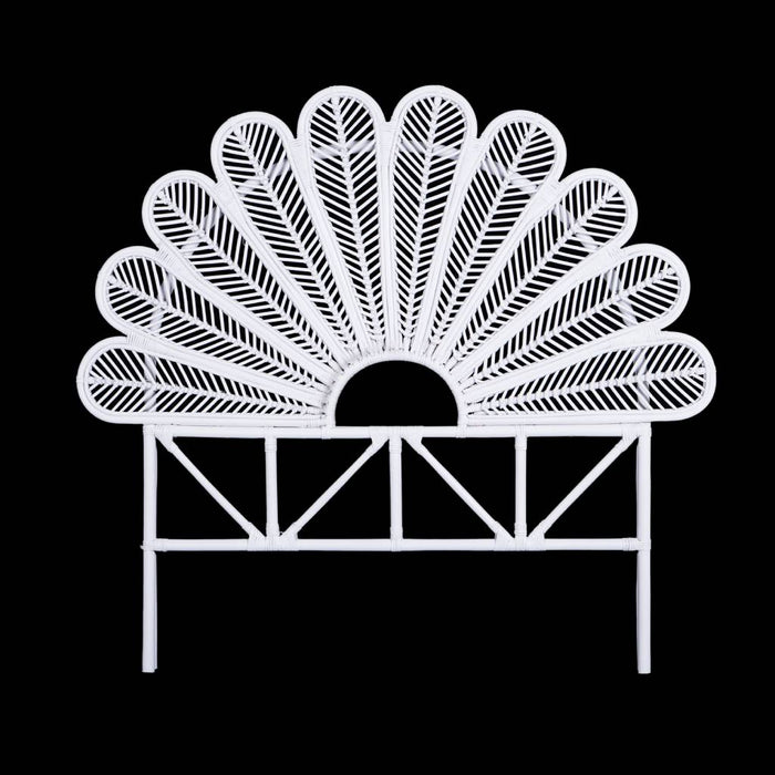 Sunflower Rattan King Single Headboard - White