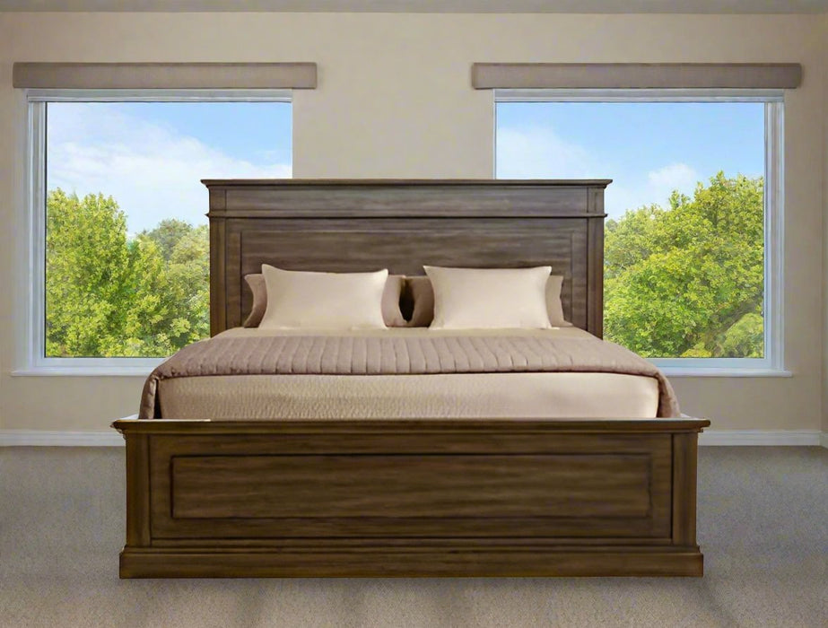 Warm Brown Wallace Timber Bed Queen