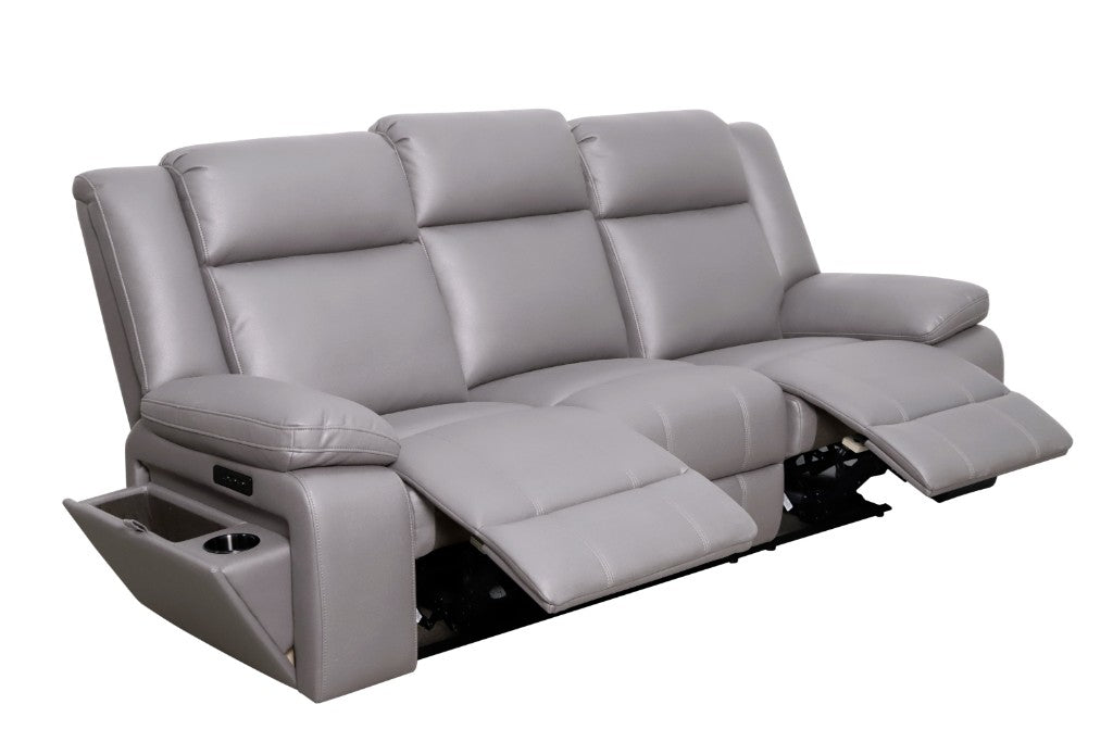 Hudson 3 Piece Fabric Powered Recliner Lounge Suite