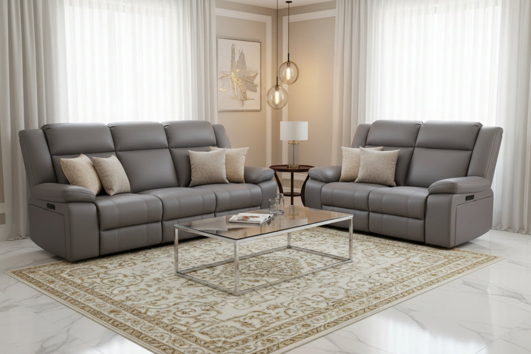 Hudson 3 + 2 Fabric Powered Recliner Lounge Suite