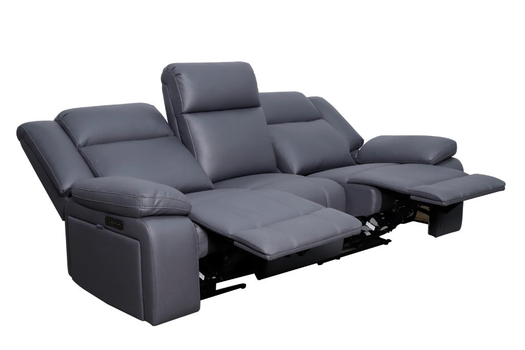 Hudson 3 Piece Fabric Powered Recliner Lounge Suite