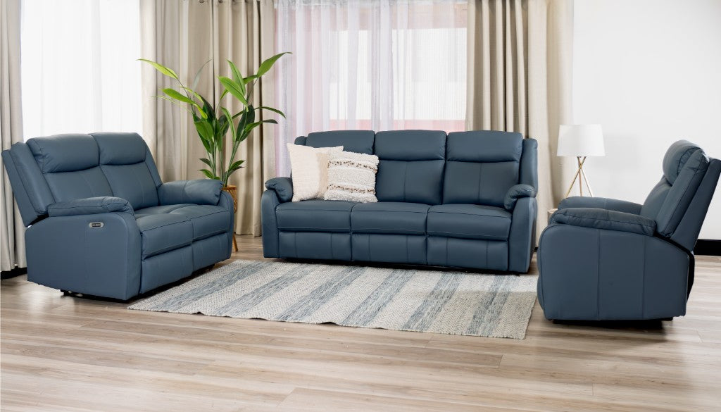 Pinnacle 3 + 2 +1 Electric Recliner Lounge in Full Leather
