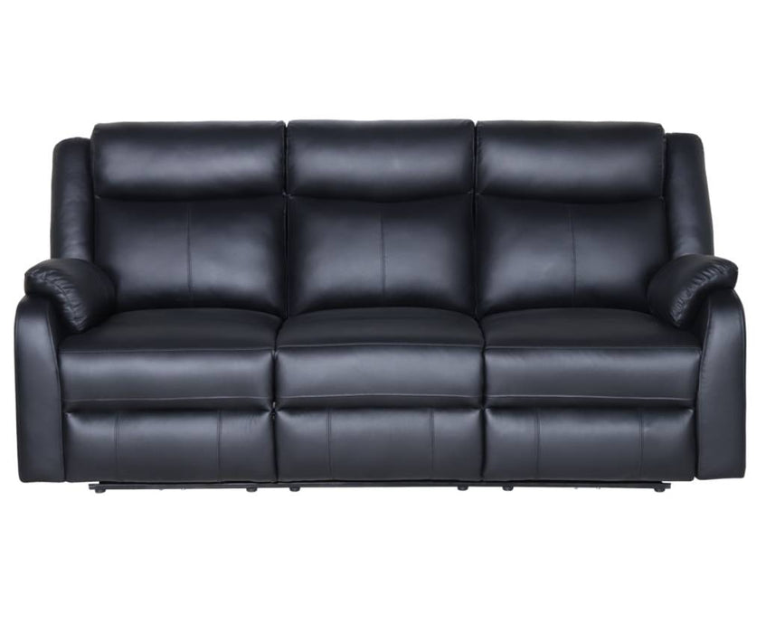 Black Pinnacle 3 + 2 +1 Electric Recliner Lounge in Full Leather