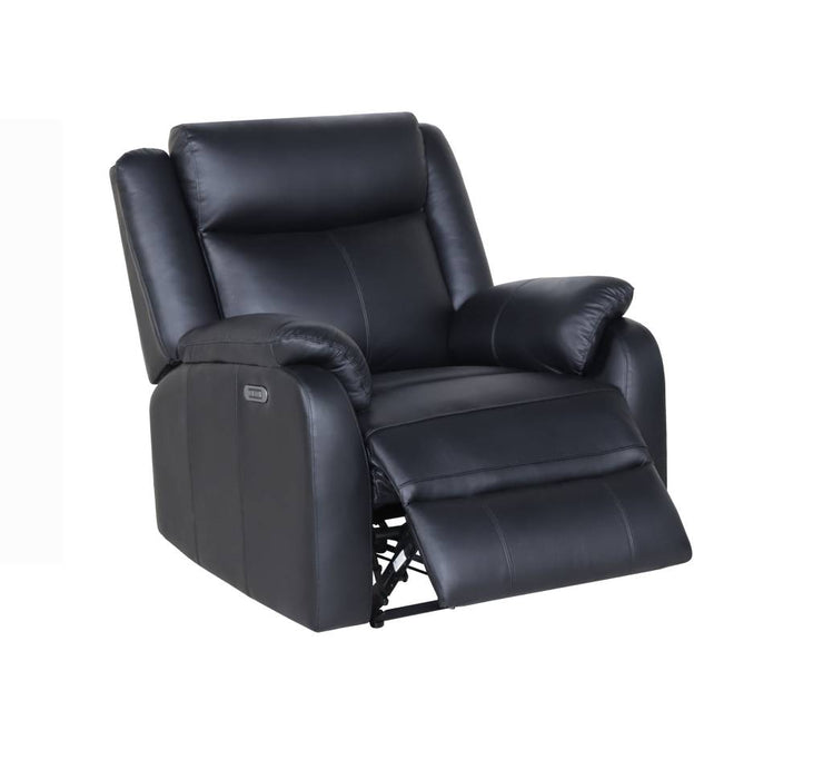 Black Pinnacle 3 + 2 +1 Electric Recliner Lounge in Full Leather