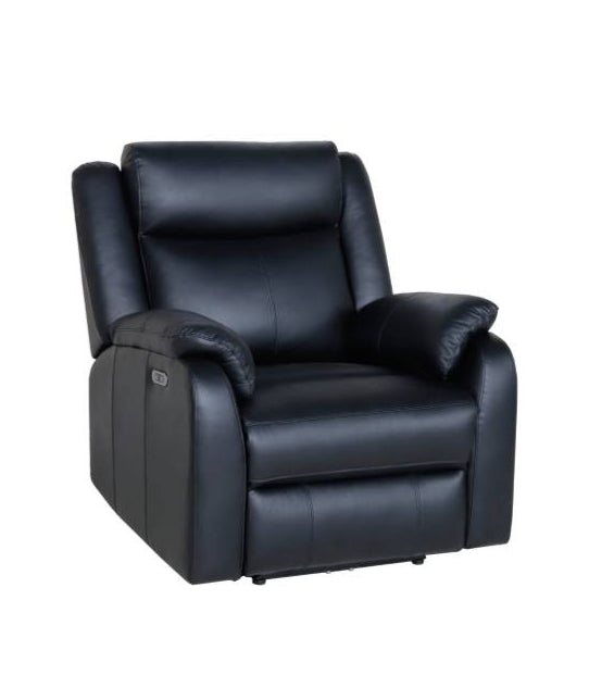 Black Pinnacle 3 + 1 +1 Electric Recliner Lounge in Full Leather