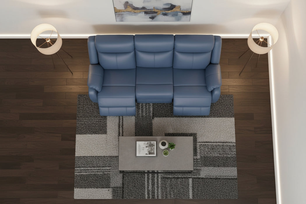 Summit 3 Seater Recliner in Full Leather, Marine