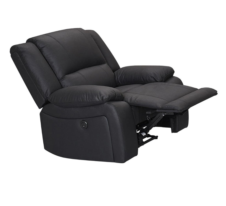 Linda 5 Seater Recliner Sofa Set - Black