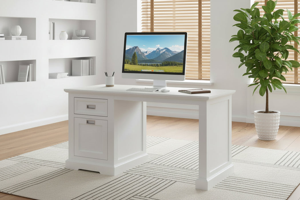 Coastal White Study Desk 150cm