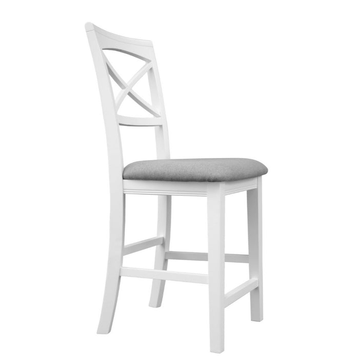 Hampton White Wooden Kitchen Stool - Stool Sydney