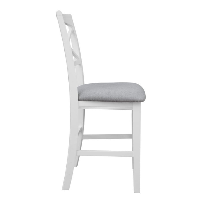 Hampton White Wooden Kitchen Stool - Stool Sydney
