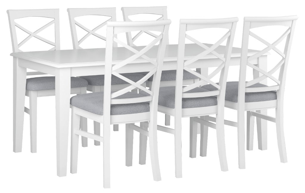 6 Seater Hampton Dining Table & Chair Set 150cm