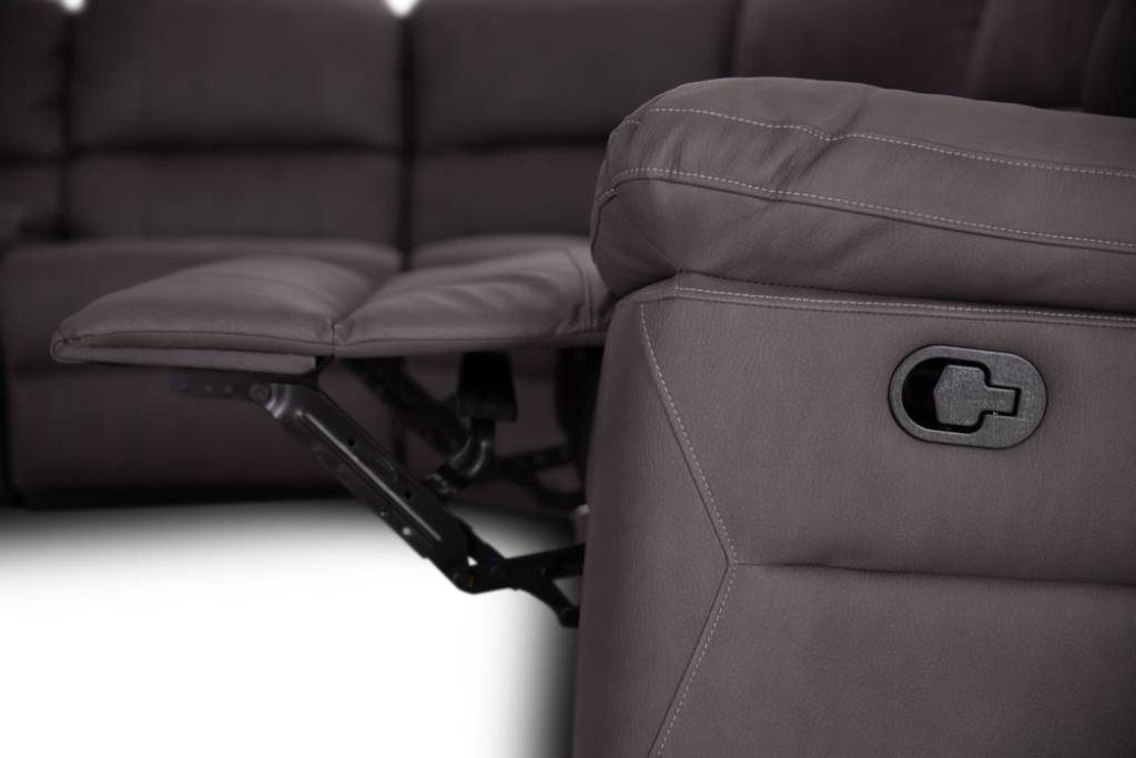 Jersey 3 Manual Recliner Corner Lounge Coffee