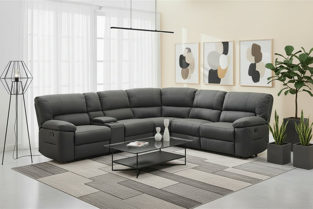 Hasting Corner Lounge with 3 Recliners