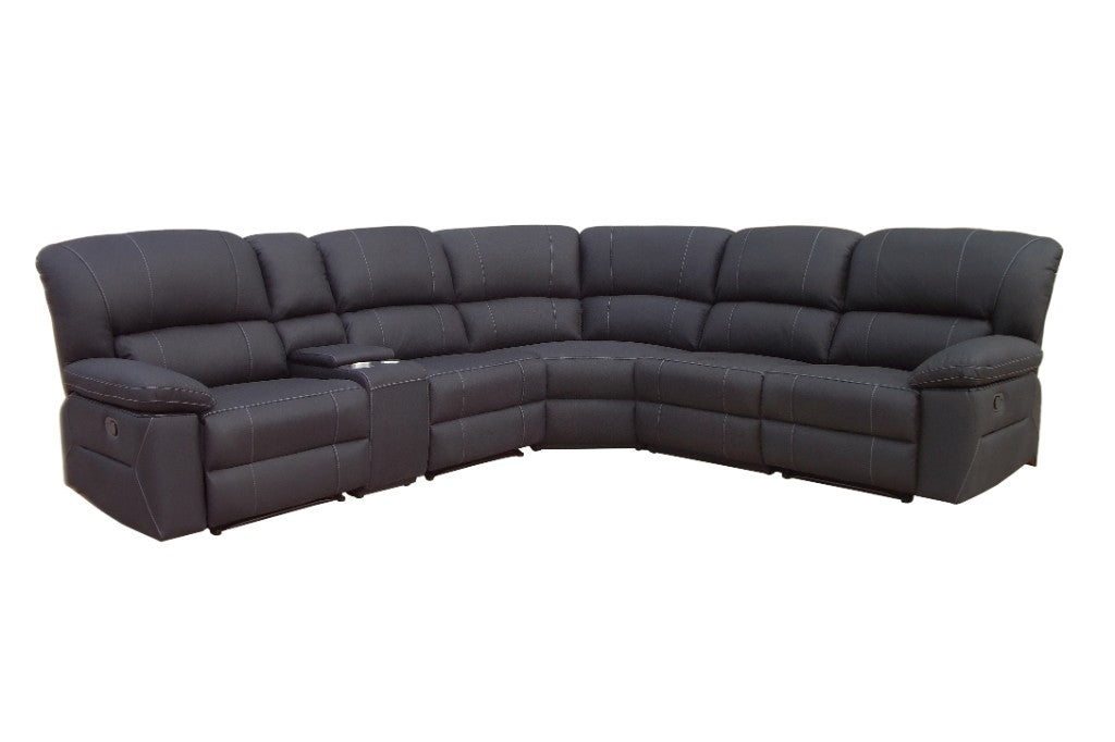 Jackson 3 Recliners Corner Lounge , Onyx