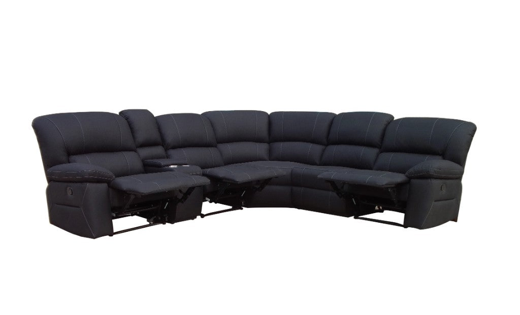 Jackson 3 Recliners Corner Lounge , Onyx