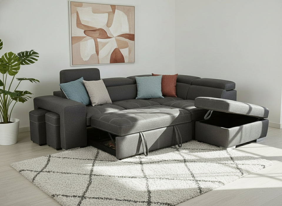Portland Sofabed , Charcoal