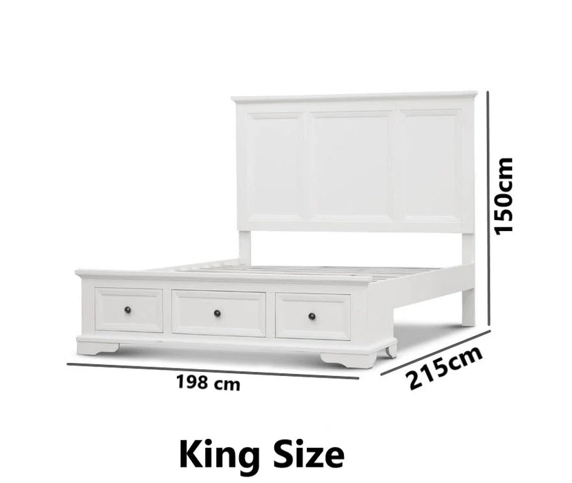 Sala King Bed Frame - White