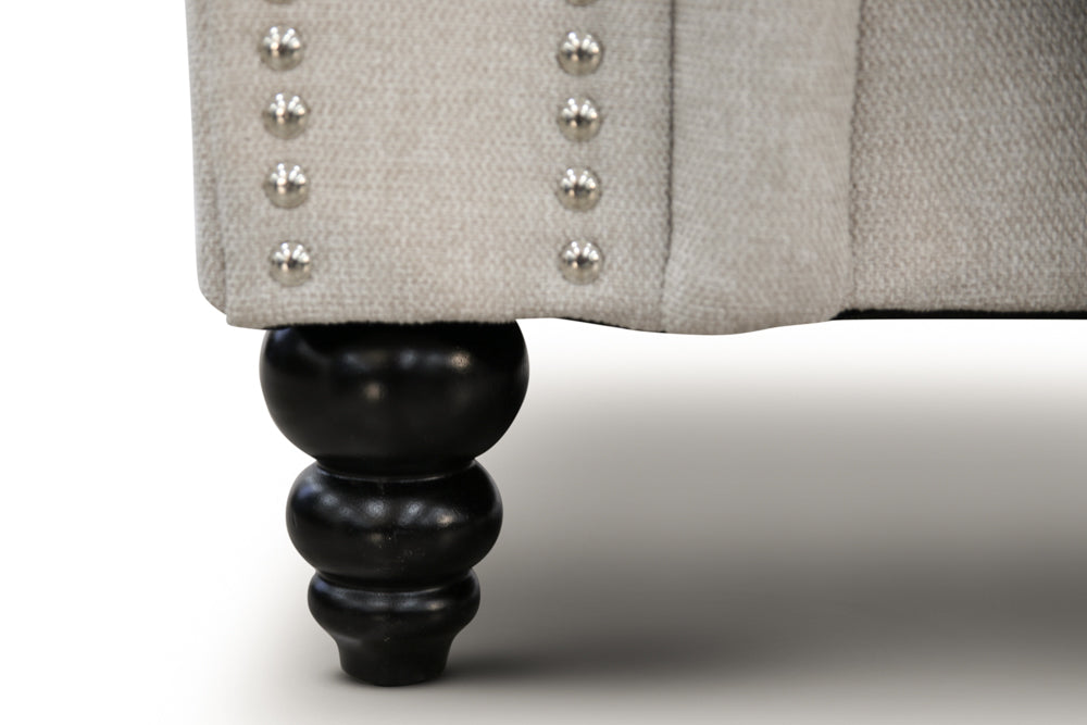 Charlotte 2 Seater Chesterfield Beige Sofa