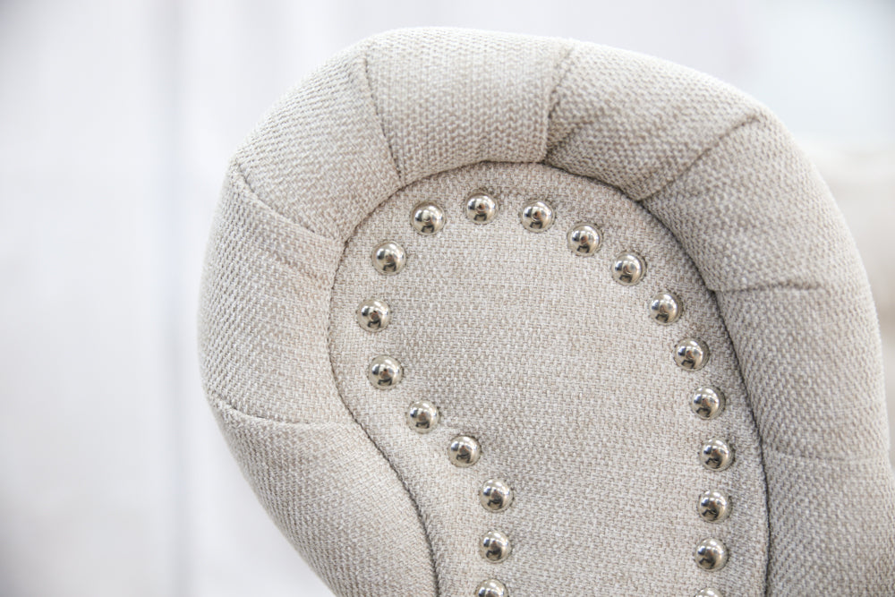 Charlotte 2 Seater Chesterfield Beige Sofa