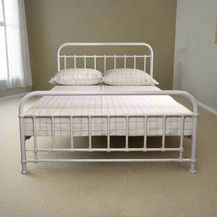 White Akira Metal Bed