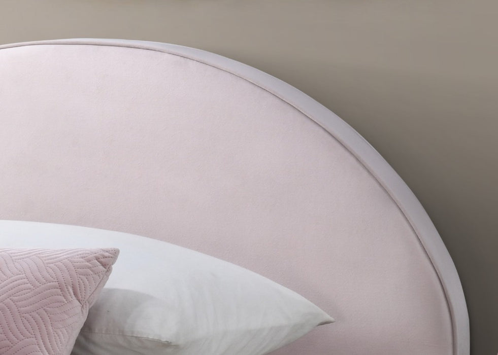 Alix King Single Bed Frame - Velvet Pink
