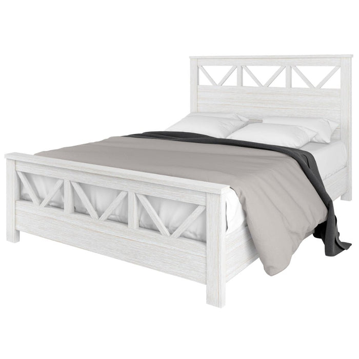 White Albana Timber bed Frame