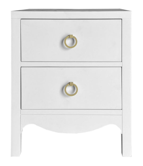 Hornsby 2 Drawer Bedside White