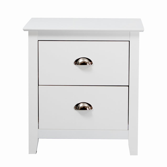 Ningbo 2 Drawer Bedside White
