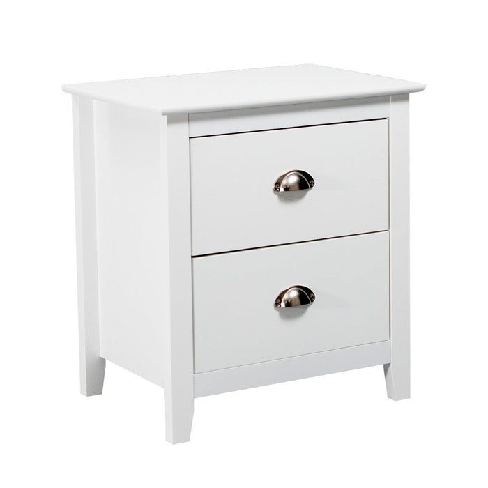 Ningbo 2 Drawer Bedside White