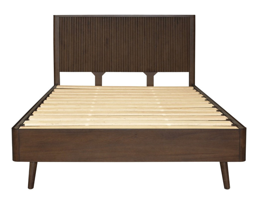 Cots Solid Timber Queen Bed Frame - Walnut