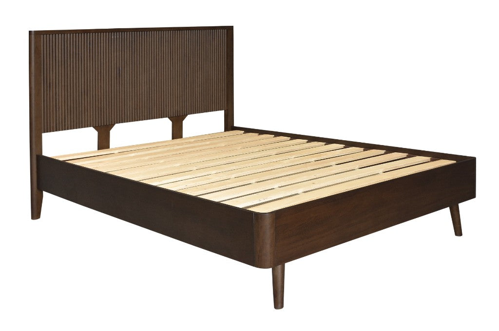 Cots Solid Timber Queen Bed Frame - Walnut